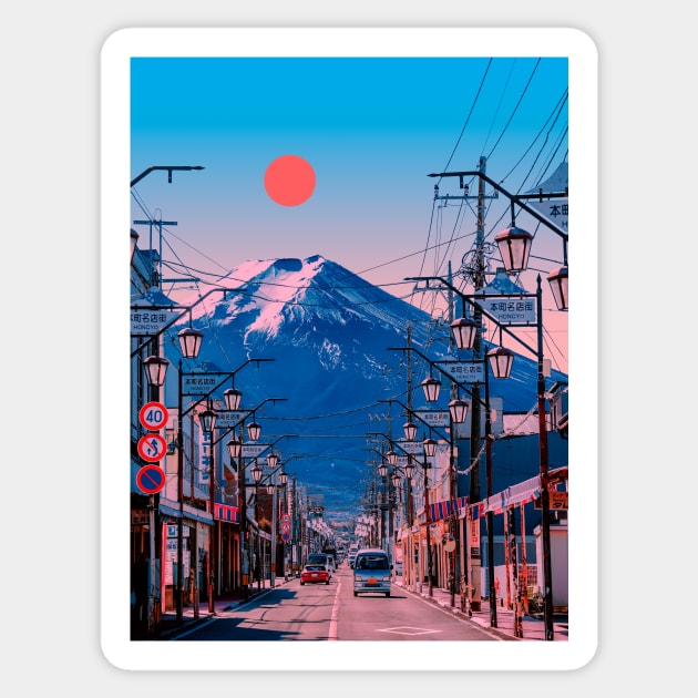 Fuji Sticker by Yagedan